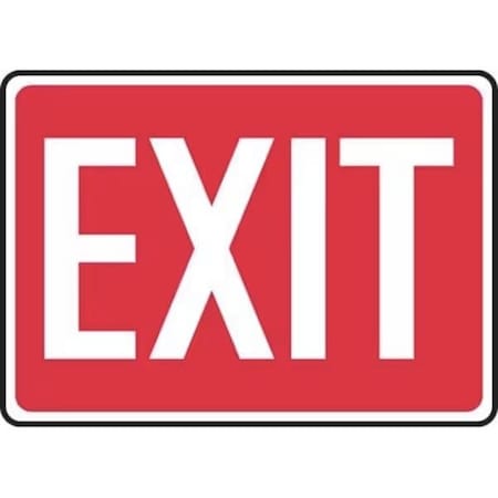 Accuform Exit Sign, Adhesive Dura-Poly, 14 in W, 10 in H SHMEXT518XV